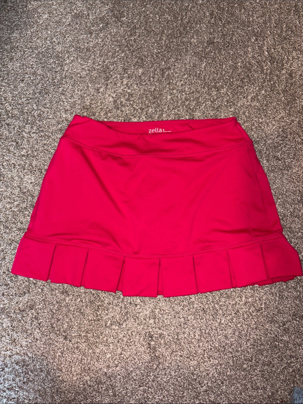 Zella Hot Pink Pleated Hem Skater Skirt